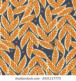 Floral seamless textile pattern in asian batik style