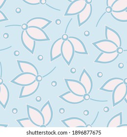 Floral seamless textile pattern. Vector background