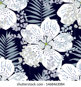 Floral seamless texture. Abstract background.