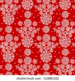 Floral Seamless Texture, endless pattern with flowers.  Seamless pattern with snowflakes. seamless Christmas pattern .seamless pattern with New Year's.