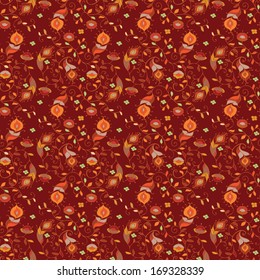 Floral seamless texture, endless pattern with flowers. 