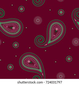 Floral seamless texture, endless pattern with vintage mandala elements. Can be used for  for fabric, wallpaper, pattern fills, surface textures. Indian, Islam, Arabic, ottoman motives.