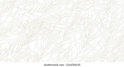 Floral seamless texture with leaves. Graphic abstract background.