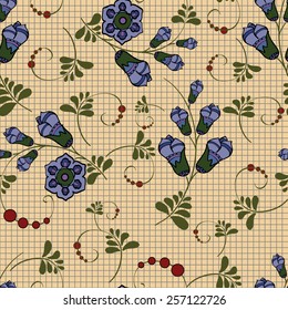 floral seamless texture on the background paper vector illustration