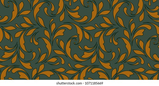 Floral seamless texture for textile, wallpapers, wrapping, paper. Oriental plant ornament.