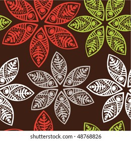   Floral seamless texture. Vector flowers pattern.