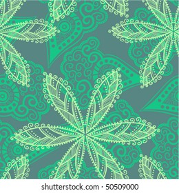  Floral seamless texture. Vector flowers pattern.