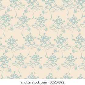 Floral seamless texture. Vector flowers pattern.