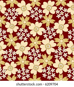 floral seamless tiled pattern illustration