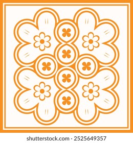 Diseño de patrón de azulejos sin costura floral