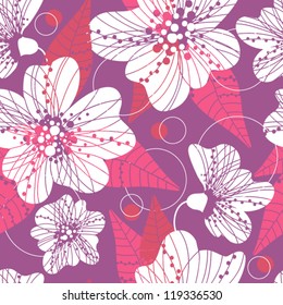 Floral seamless vector background