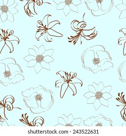 Floral seamless vector background.