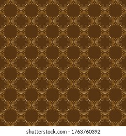 Vector floral sin fisuras Fondo con oro, Lujoso, Papel tapiz, Patrón vectorial geométrico de lujo en diseño vintage de moda, impresión, diseño de moda, boda, Elegante e invitación.