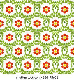 Floral seamless vector background for retro design