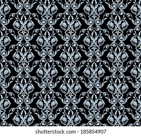 Floral seamless vector background for retro design
