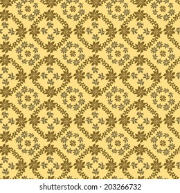 Floral seamless vector background for retro design