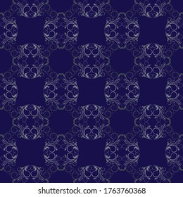 Blumennahtloser Vektorhintergrund mit Silber, Luxus, Tapete, Luxusgeometrisches, nahtloses Vektormuster in Vintage-Modedesign, Druck, Modedesign, Hochzeit, Elegant und Einladung.
