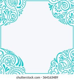 Marco caligráfico vectorial sin fisuras florales. Patrón de diseño de encaje vintage para bodas y tarjetas de felicitación, valentinas, invitaciones, publicidad, lugar para texto. ilustración de decoraciones florecientes