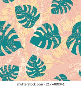 Floral seamless vector design pattern tropical	
