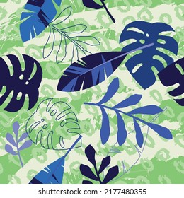 Floral seamless vector design pattern tropical	
