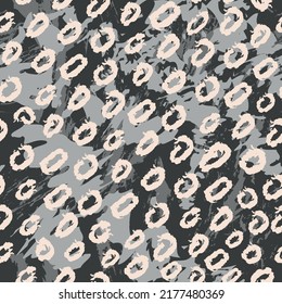 Floral seamless vector design pattern panther spots camouflage