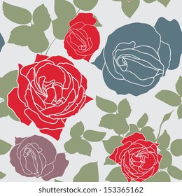 Floral seamless vector illustration