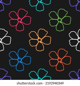 Floral Seamless vector illustration pattern background. Design for use all over textile fabric print wrapping paper and others. Vintage spring flower repeatable print design ready to print graphic