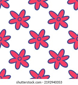Floral Seamless vector illustration pattern background. Design for use all over textile fabric print wrapping paper and others. Vintage spring flower repeatable print design ready to print graphic