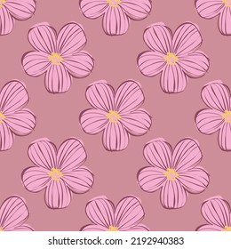 Fondo del patrón de ilustración del vector sin soldadura floral. Diseño para uso en toda la tela textil, papel de envoltura y otros. Diseño de impresión repetible de flor de primavera vintage listo para imprimir gráficos