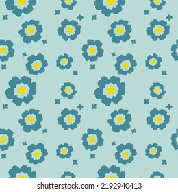 Floral Seamless vector illustration pattern background. Design for use all over textile fabric print wrapping paper and others. Vintage spring flower repeatable print design ready to print graphic