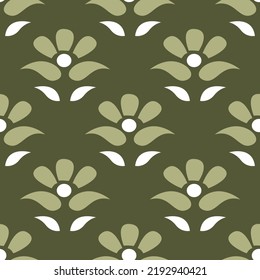Fondo del patrón de ilustración del vector sin soldadura floral. Diseño para uso en toda la tela textil, papel de envoltura y otros. Diseño de impresión repetible de flor de primavera vintage listo para imprimir gráficos