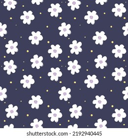 Floral Seamless vector illustration pattern background. Design for use all over textile fabric print wrapping paper and others. Vintage spring flower repeatable print design ready to print graphic