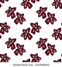 Floral Seamless vector illustration pattern background. Design for use all over textile fabric print wrapping paper and others. Vintage spring flower repeatable print design ready to print graphic