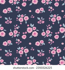 Floral seamless vector illustration pattern background. Design for use all over fabric print wrapping paper and others.