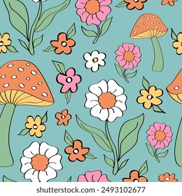 Floral Seamless Vector Illustration pattern background. Ornamental flower design for use all of fabric print wrapping paper and others. All over design ready to print. Easy edit and customizable