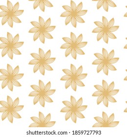 Floral seamless vector natural pattern. Geometric linear elements. Can be used for postcards, wallpaper, business cards, postcards and packaging designs.