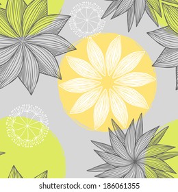 Floral seamless vector pattern