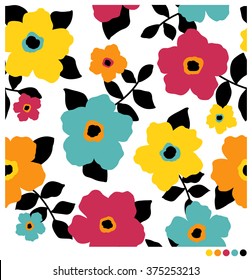 Floral seamless vector pattern.