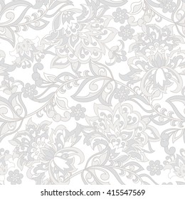 Floral seamless vector pattern. Baroque style wallpaper. 