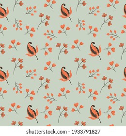 Floral seamless vector pattern design