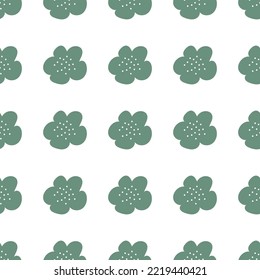 Patrón vectorial sin costuras florales con flores. Flora de primavera. Estilo simple de los niños dibujados a mano. Bastante cursi para tela, textil, papel pintado. Papel digital en fondo blanco