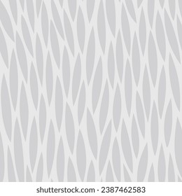 Floral seamless vector pattern. Leafs subtle background. Abstract grey field grass ornament