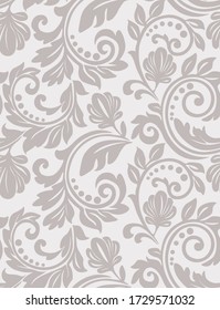 Floral seamless vector pattern. An ornamental and swirl design, wallpaper and background. 