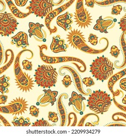 Patrón vectorial sin soldadura floral con ornamento paisajista.