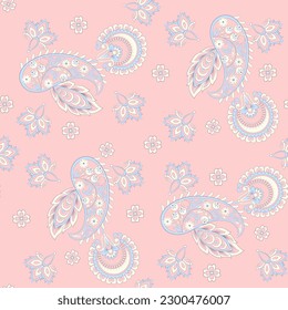 Patrón vectorial sin soldadura floral con ornamento paisajista.