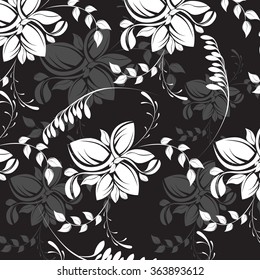 Floral Seamless Vector Pattern Set. Elegant Design With Beautiful Flowers, Butterflies and Birds on Color Background. Floral and Swirl Elements. Ideal for Textile Print and Wallpapers.