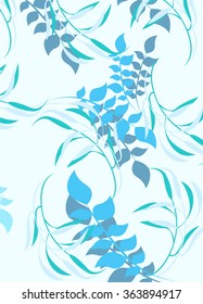 Floral Seamless Vector Pattern Set. Elegant Design With Beautiful Flowers, Butterflies and Birds on Color Background. Floral and Swirl Elements. Ideal for Textile Print and Wallpapers.