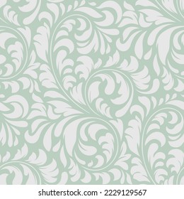 Patrón de vectores sin soldadura floral. Patrón De Swirl Sin Precedentes.