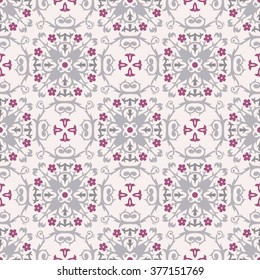 Floral seamless vector pattern that can be used as: background, wallpaper, greeting card and invitation, wrapping paper, textile, on fashion and home products like pillows.