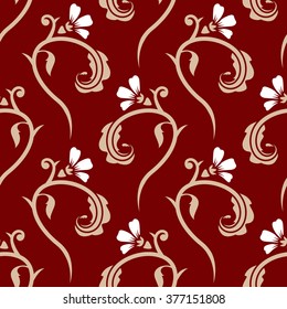 Floral seamless vector pattern that can be used as: background, wallpaper, greeting card and invitation, wrapping paper, textile, on fashion and home products like pillows.